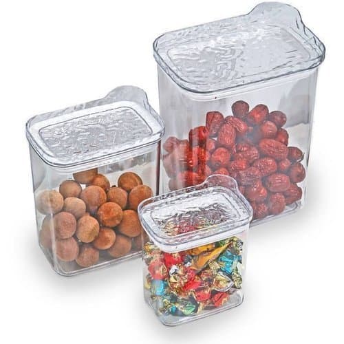 Conjunto 3 Potes Herméticos Multiuso Tampa Resistente Vedação Segura Armazenamento Prático
