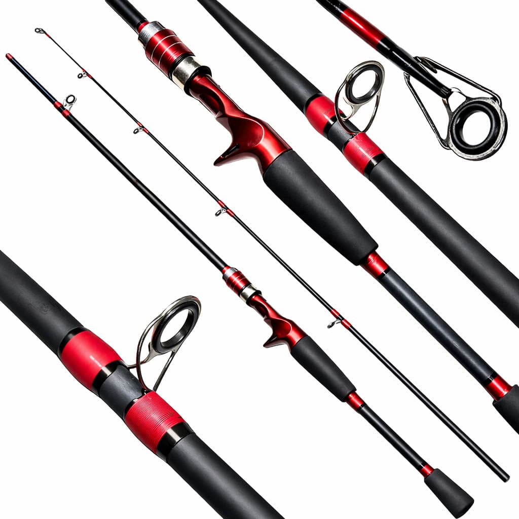 VARA DE PESCA PARA CARRETILHA CMIK EM CARBONO (1,80M) 15-35LB - 2 PARTES - REFORCADA - ISCA ARTIFICIAL - TUCUNARE