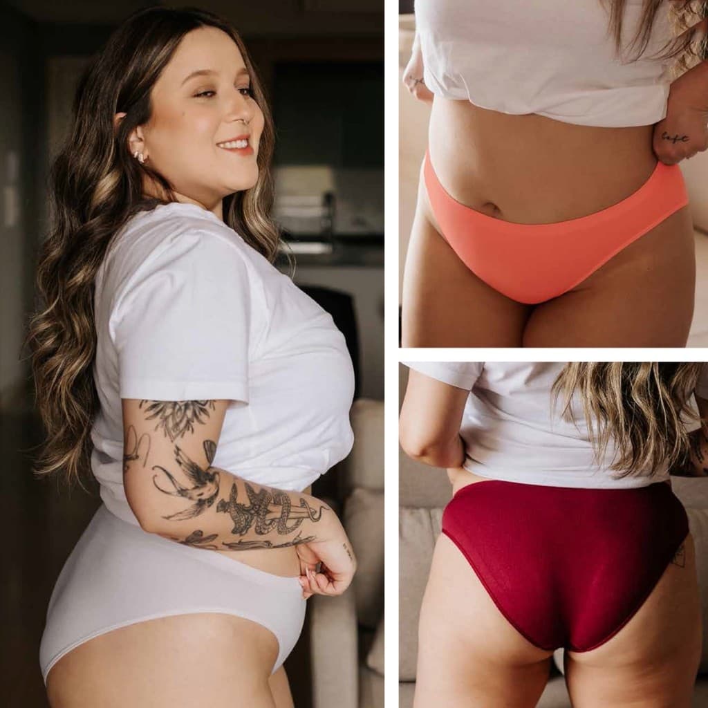 Calcinhas Biquini Kit 6 Feminina Poliamida Anatômica Seamless com Lateral Larga Diversas Cores Hoahi