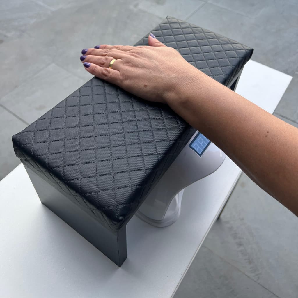 Suporte de Descanso Apoio de Punho/Mão MDF Nails Designer Preto Premium