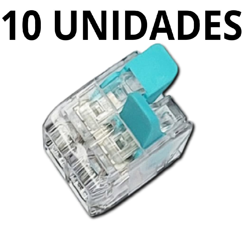 10 conectores Emenda 6mm 41a 2 vias Conector de Chuveiro Proauto Xmenda