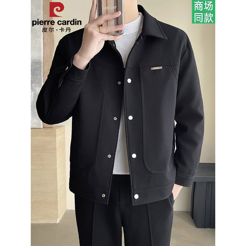 Pierre Cardan lapela luz luxo simples jaqueta masculina primavera outono novo estilo masculino fino ajuste bonito topo n
