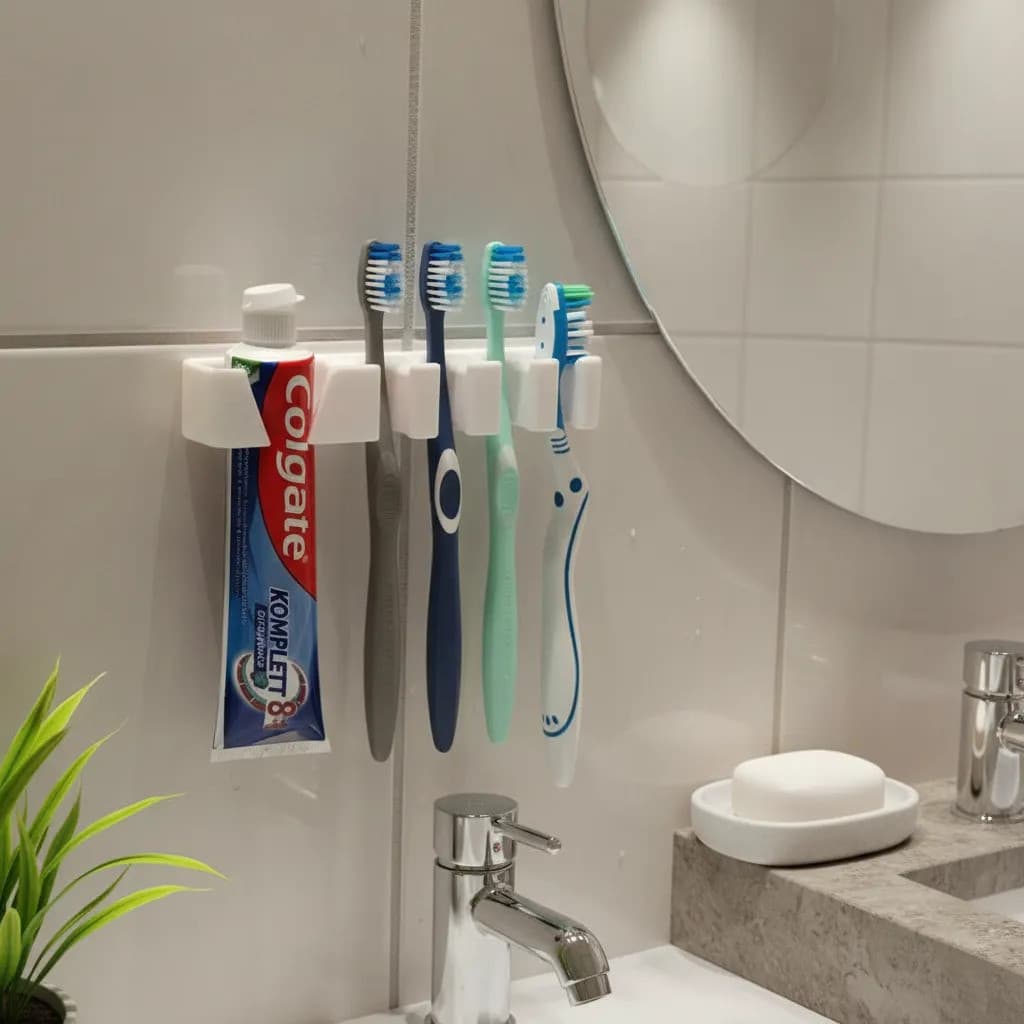 Porta Escova E Pasta De Dente Suporte Parede Higienico