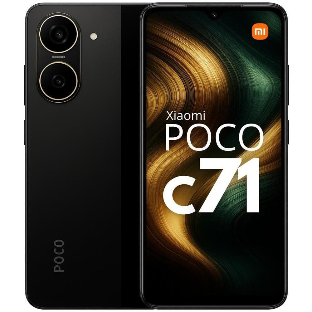 Smartphone Xiaomi POCO C71 128GB 8GB RAM BOOST Câmera dupla 50MP Resistente Design Premium Global Nf