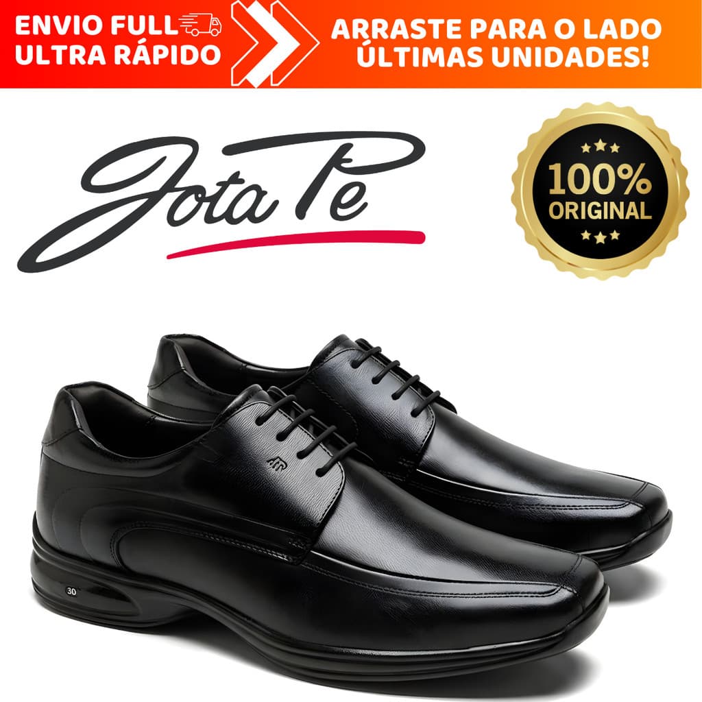 Sapato Social Jota Pe Oxford 3d Vision Ultra Macio Anatômico