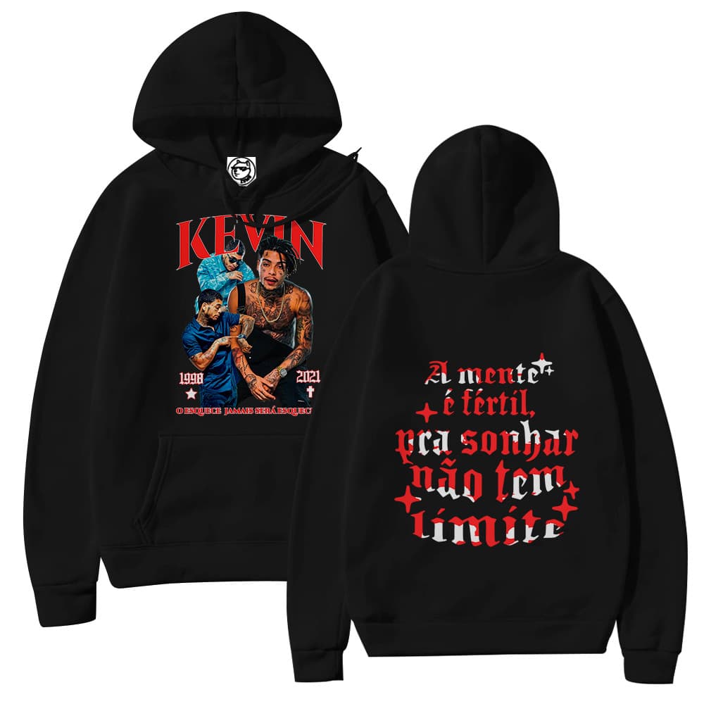 Blusa De Frio Unissex Moletom Mc Kevin A Mente é Fertil Rap Hip Hop Quedrada Infantil Adulto