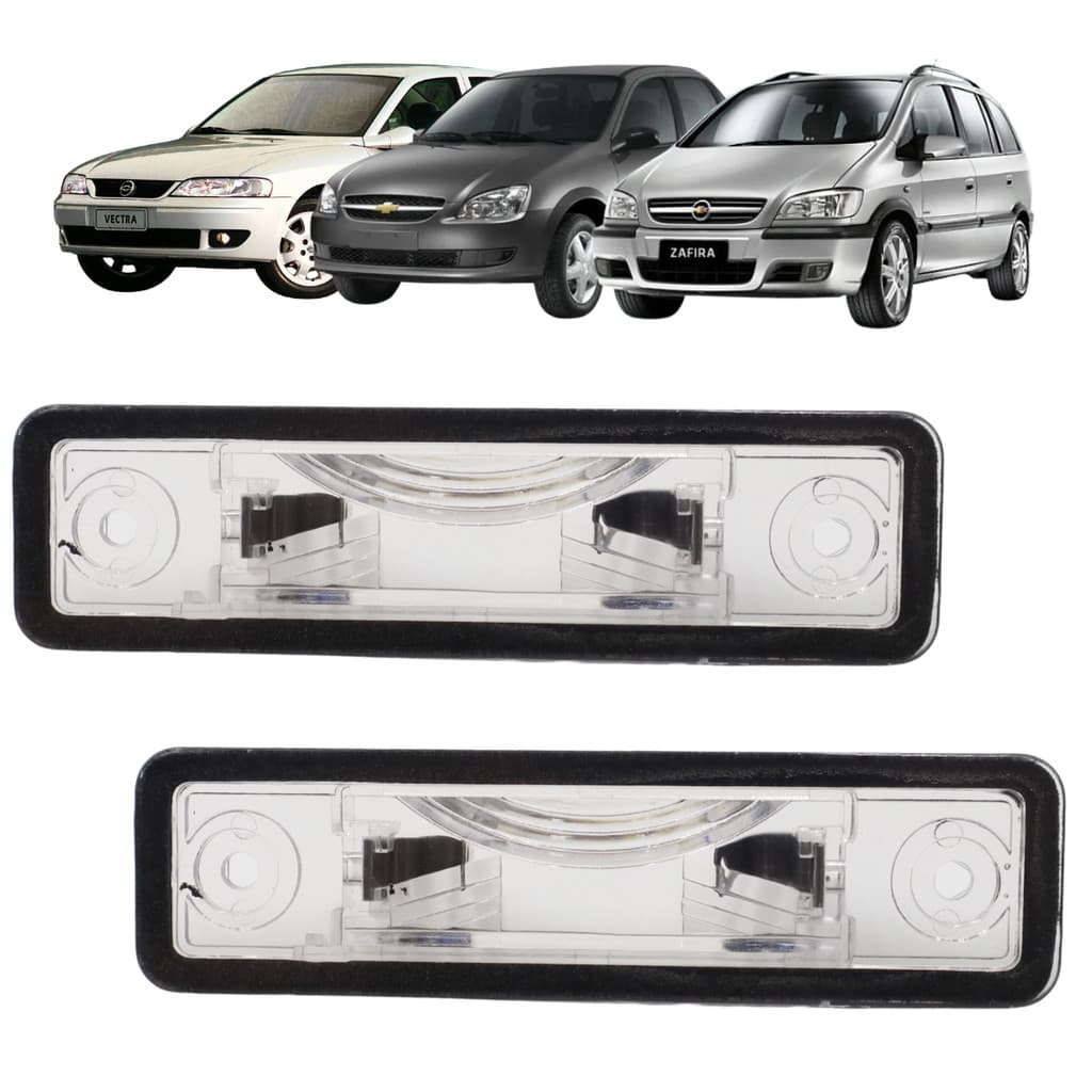 Par Lanterna Luz de Placa Chevrolet Classic Vectra Zafira Astra Corsa Pickup Wagon Omega