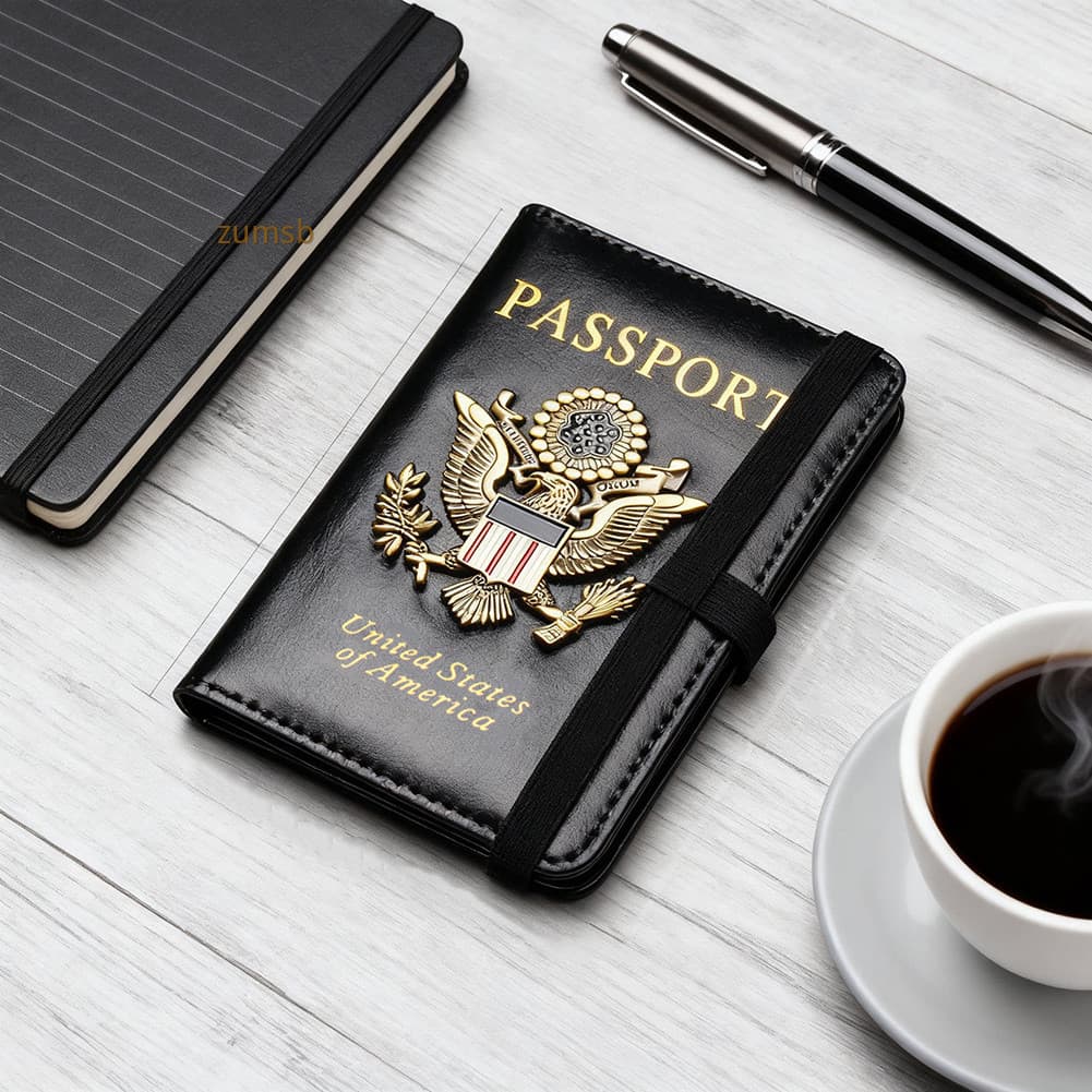 Porta-Passaporte Para Viagens , Mulheres , Homens , Carteira Portátil Cartão De , Presente De Ação De Graças