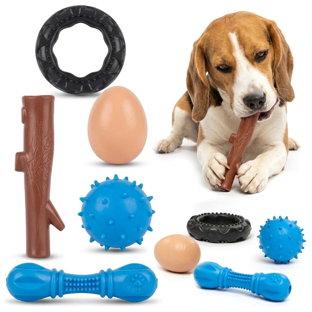 Kit 5 Brinquedos Diversos Interativos De Cães Mordedor Porte Médio Para Pets - Furacão Pet