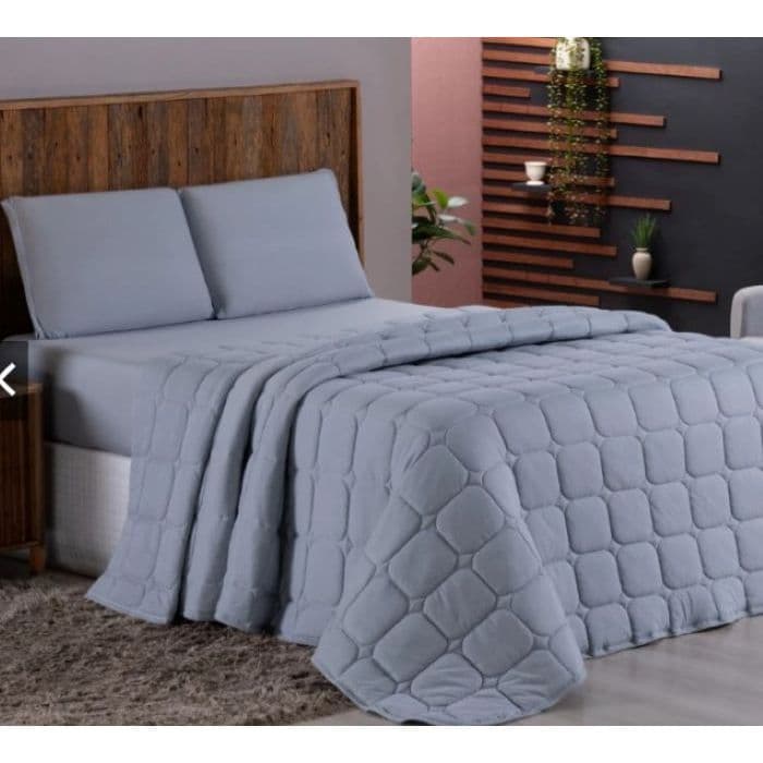 Colcha Cobre Leito Malha 100% Algodão Dupla Face Matelado | Solteiro Casal Queen King