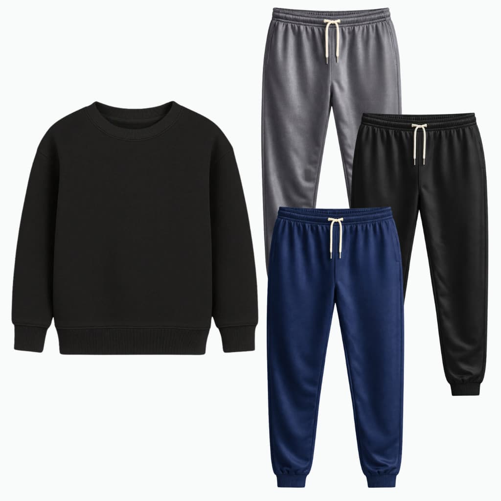 Conjunto Infantil Juvenil com Moletom Careca + Calça Ximpa com Bolso || Tam 10 ao 16