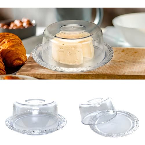 Porta Queijo  - quejeira Com Tampa Acrílico - otima Qualidade -Cozinha- Transparente