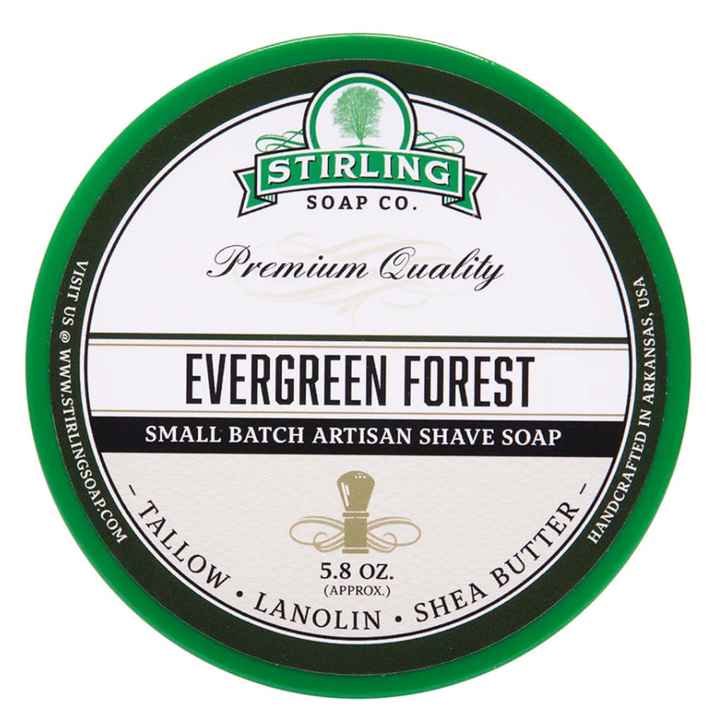 Dishi Sabonete de barbear masculino Starling Sabonete de barbear Evergreen Forest Evergreen Forest Sabonete de espuma de