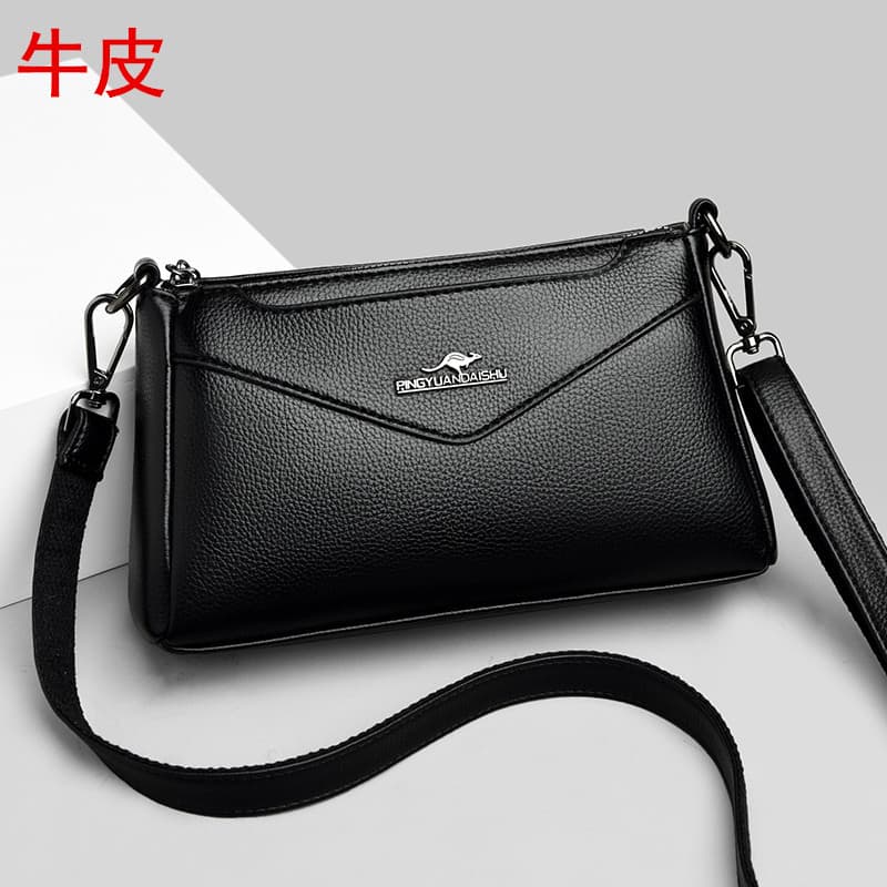 Bolsa mensageiro de couro genuíno bolsa feminina 2026 novo estilo bolsa pequena bolsa de ombro bolsa feminina de meia-id