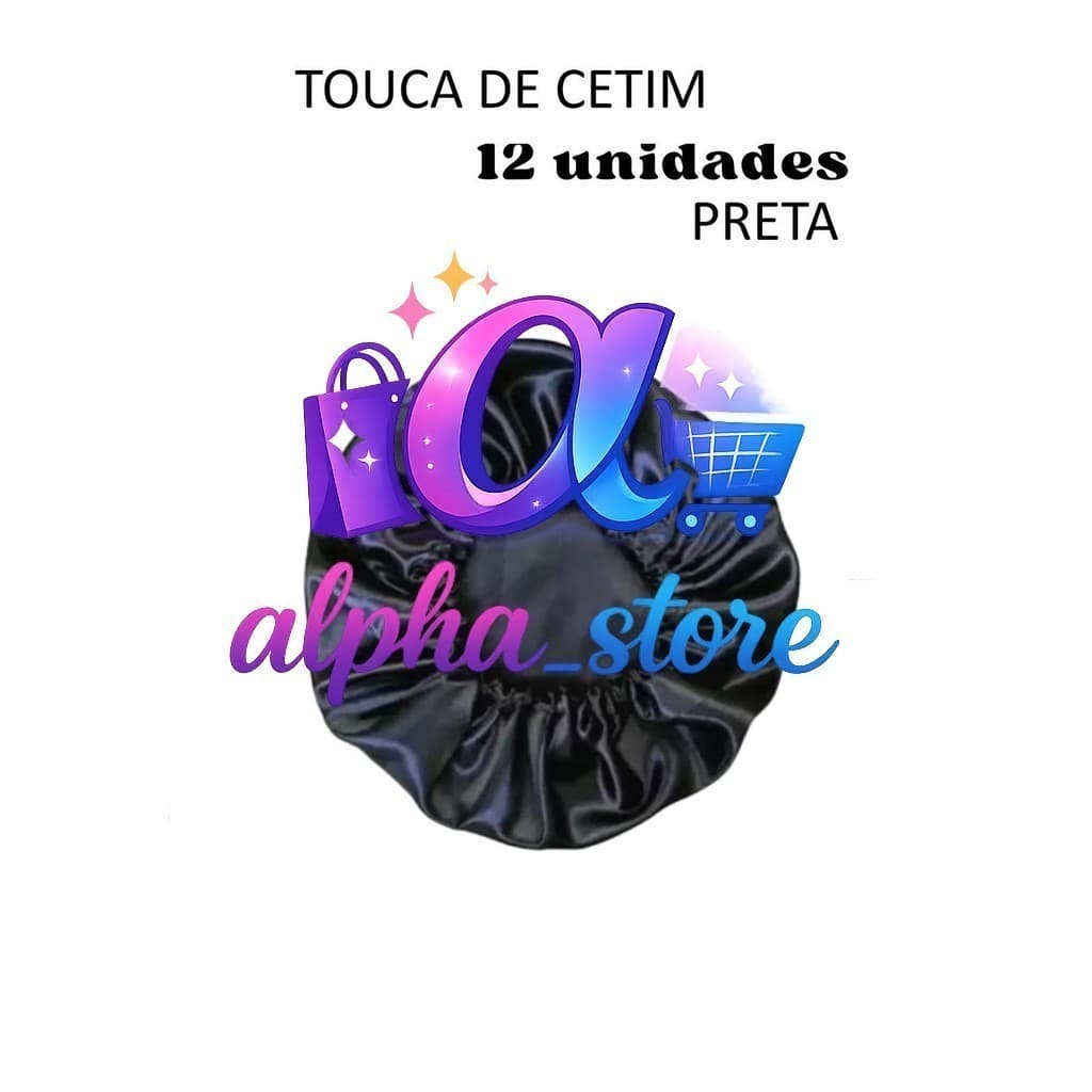 Kit Touca de Cetim 12 unidades pretaOYOI