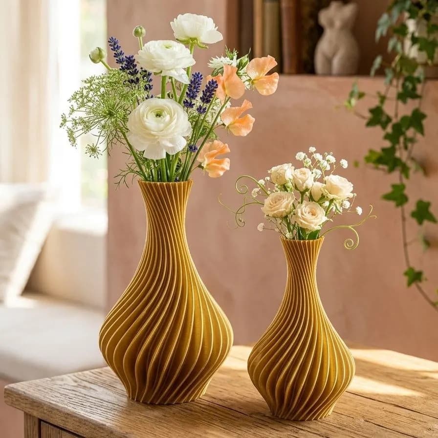 Kit 2 Vasos Estilo Jarro Ideais para Plantas Artificiais e Ambientes