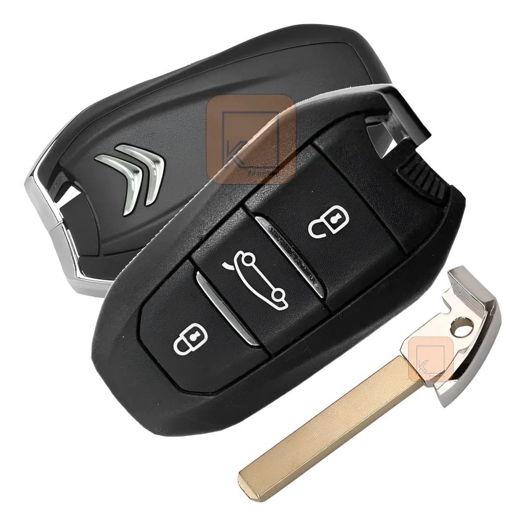 Carcaça Chave Presença Citroën C4 Lounge Porta Malas - 3 Bts
