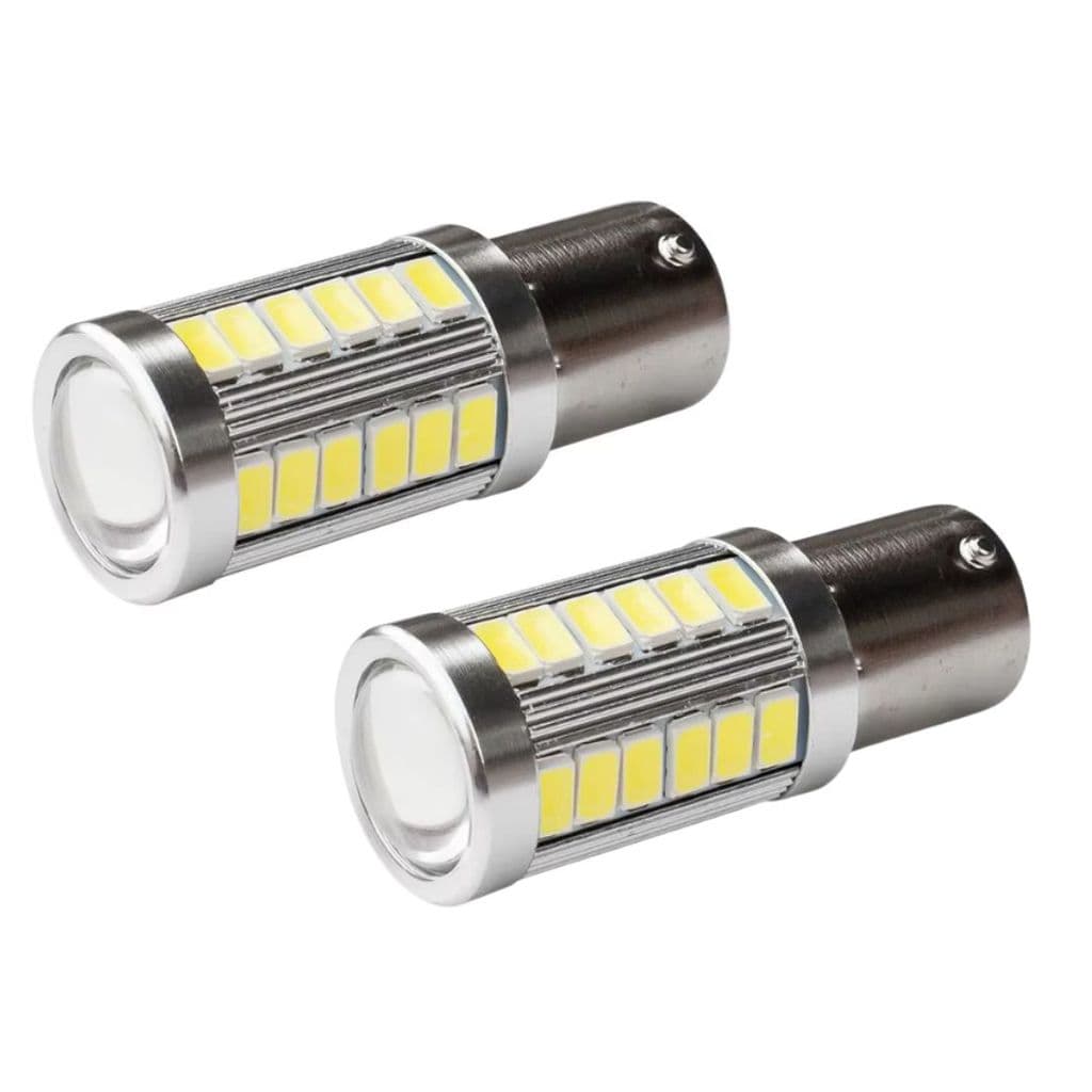 KIT 2 LAMPADA 33 LED BAY15D 2 POLO CREE P21/5W  BRANCO 12V