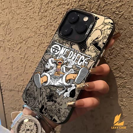 Capinha Capa Para iPhone XR XS MAX 7 8 14 15 16 PLUS 11 12 13 14 15 16 17 PRO MAX À Prova de Choque Fosca Anime Patterns