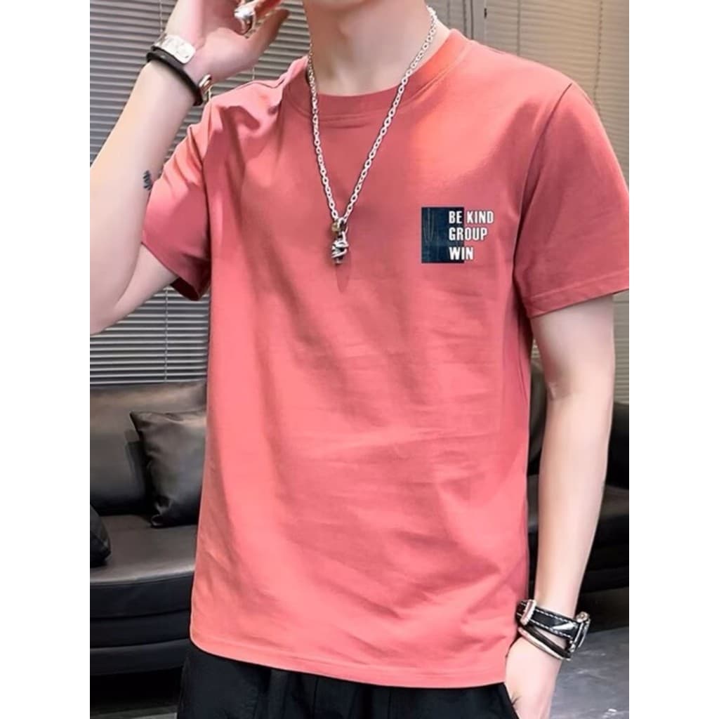 Camiseta de manga curta masculina verão Street Wear ins roupas masculinas da moda 2024 novo estilo meninos solto gelo im