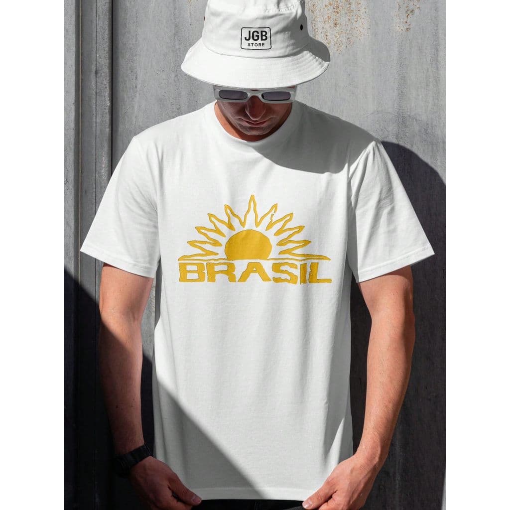 Camiseta Sol Copa Do Mundo Brasil 100% Algodão Unissex Camisa Masculino Feminino Plus Size