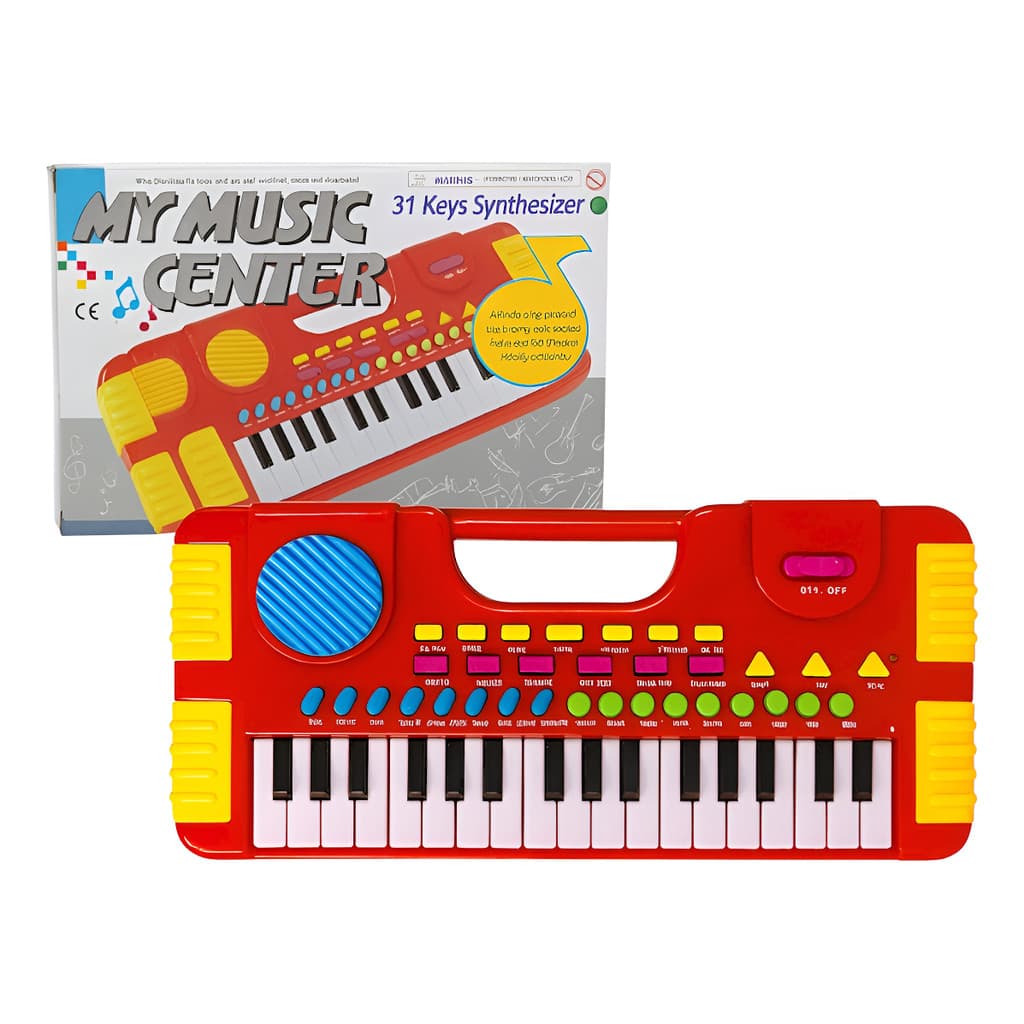 Teclado Infantil My Music Center 31 Teclas Com Luz E Som