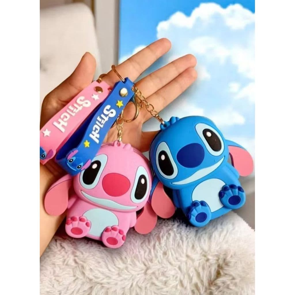 Chaveiro Bolsinha Stitch/Angel - Porta chaves e cartão