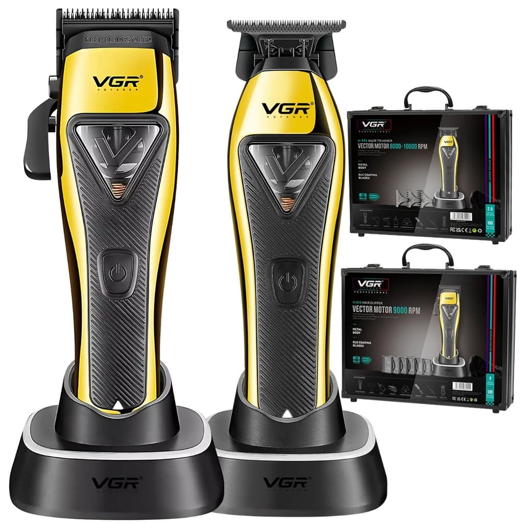 Combo VGR Maquina De Corte V-015 E Maquina De Acabamento V-994 Profissionais + Maletas