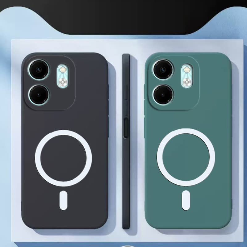 Para Infinix Smart 9/HD/HOT 50i Capa De Proteção Macia Com Anel Folha De Ferro Adesivo Magnético