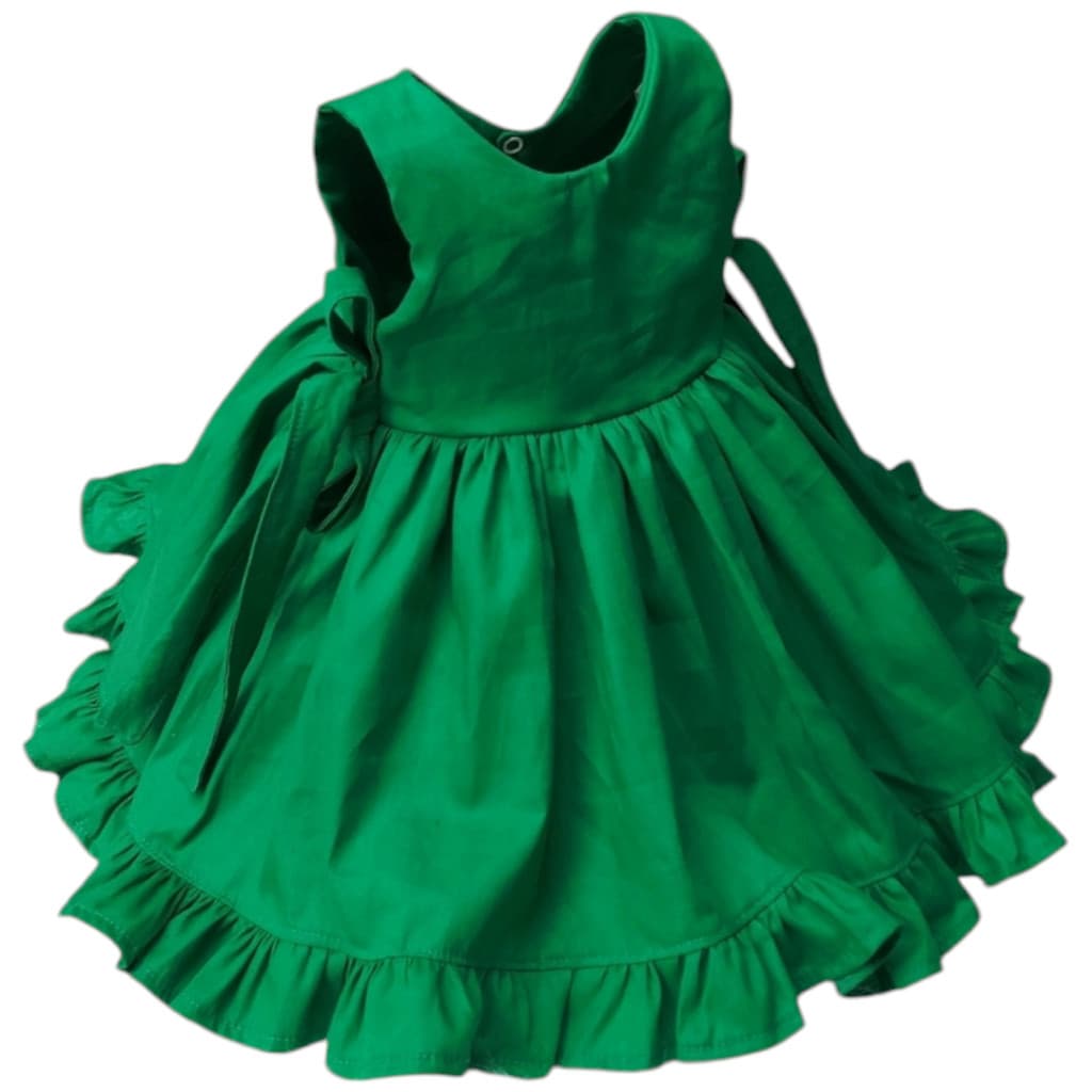 Vestido Infantil Bebê Menina Verde 100% Algodão Laura - Natal | Diversas Cores