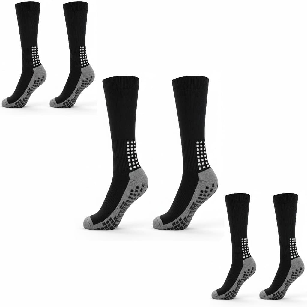 Kit 3 Pares Meião Socks Antiderrapante Futebol Contra Torção