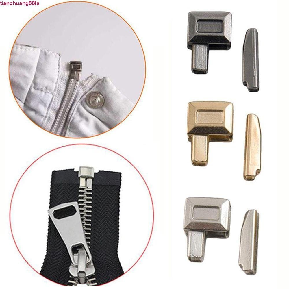 TIANCHUANG Zíper Rolha Extremidade Aberta 10 Jogos/Pacote Acessórios De Vestuário Metal Prateado Roupas DIY