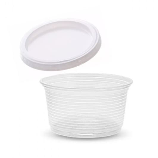 Pote Plástico 100ml C/ Tampa Para Sobremesa Gelatina Pudim Sorvete - 100 unid.