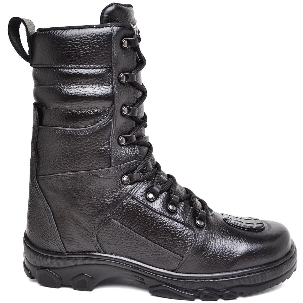 Bota Coturno Militar Masculino em Couro Legítimo com Solado Antiderrapante