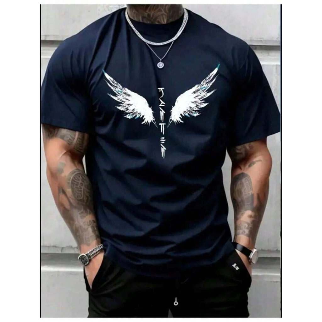 Camiseta Masculina ASAS Simples De Manga Curta Gola Redonda Estampada Lançamento