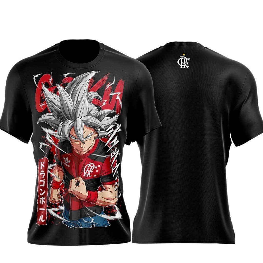Camiseta Camisa Masculina Goku Torcedor Blusa Times de Malha 100% Algodão Envio Imediato - K N STORE