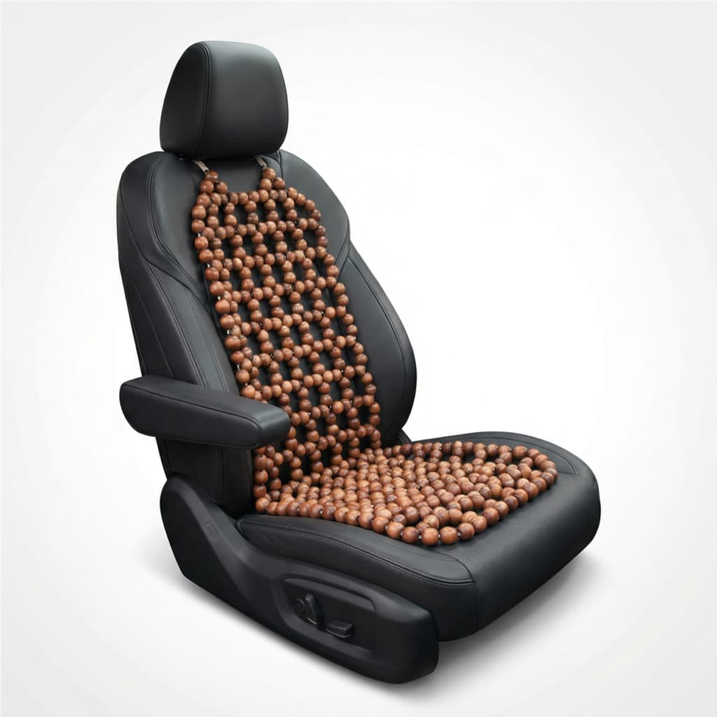 Assento Massageador Shiatsu Bolinhas Madeira Banco Carro Ônibus Previne Dor Costas