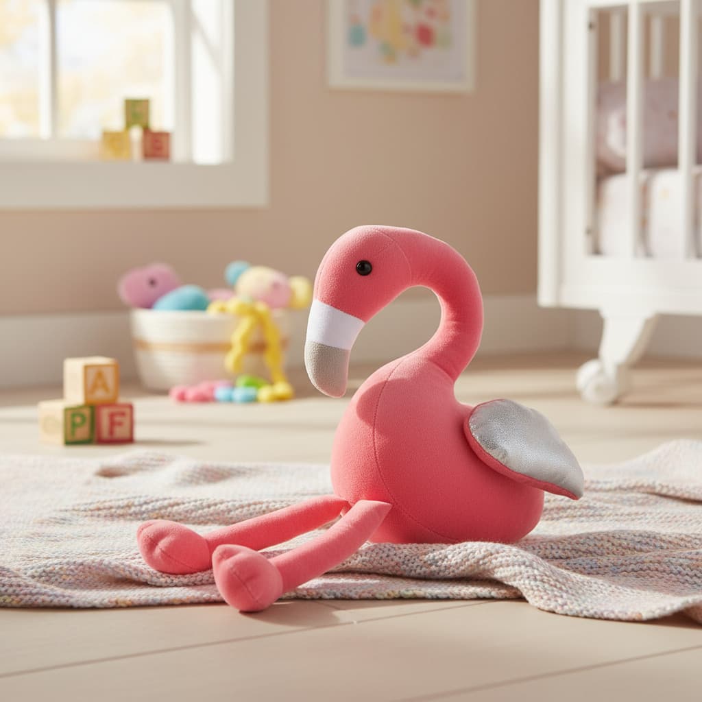 Flamingo De Pelúcia Decoração Infantil 40cm