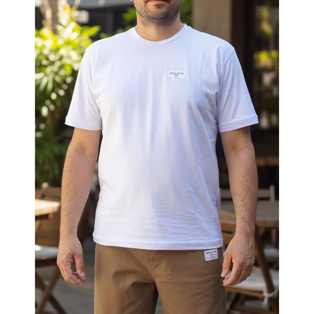 Camiseta Cdp 100% Algodão 30.1 Penteada Lisa Padrão Preso