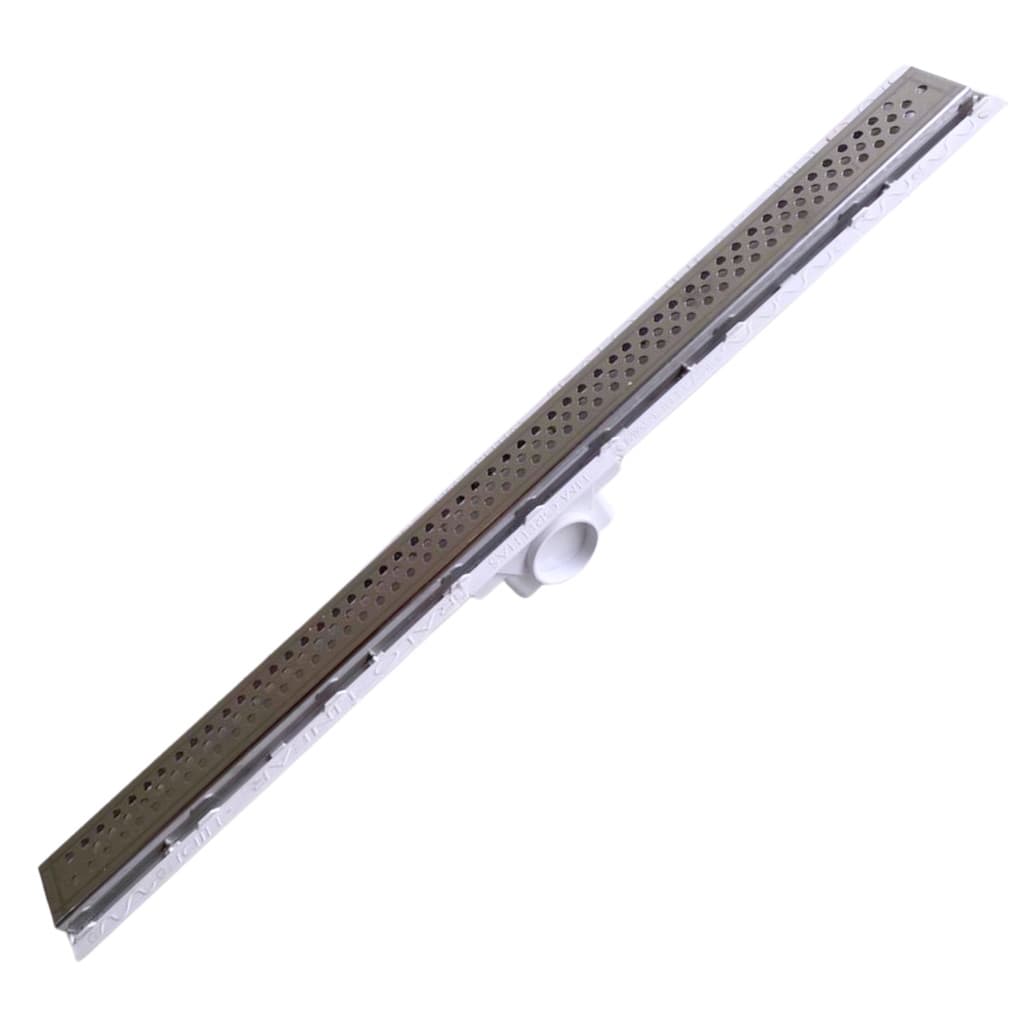 Ralo Linear Inox 6x70cm Perfurado Alta Vazão Anti Odor Box Banheiro Área Externa Gourmet