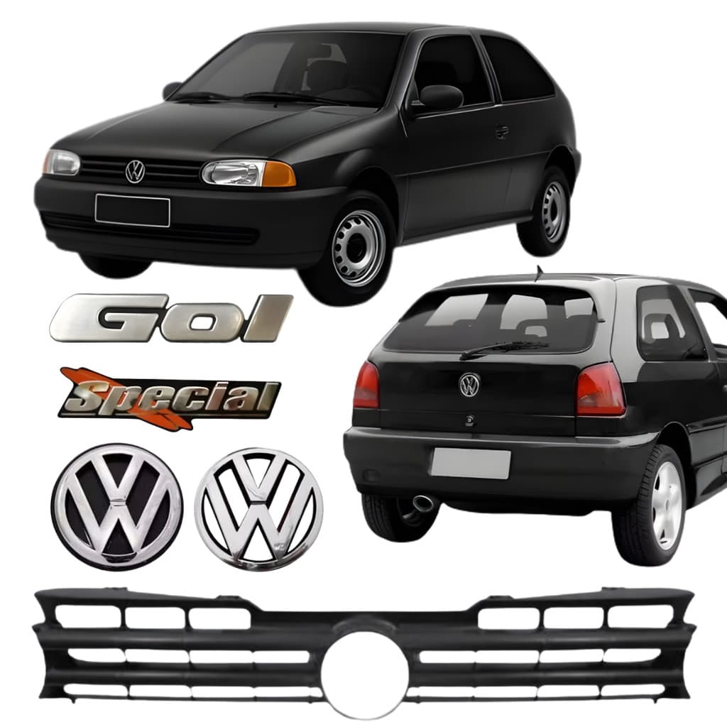 Kit Emblemas Gol G2 Bola + Grade Special, Porta Malas 95/99