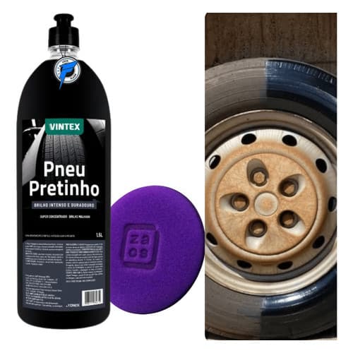 Pretinho 1,5l Vintex Aplicador Pneu Pretinho Preteador Aplicador Zacs Preto