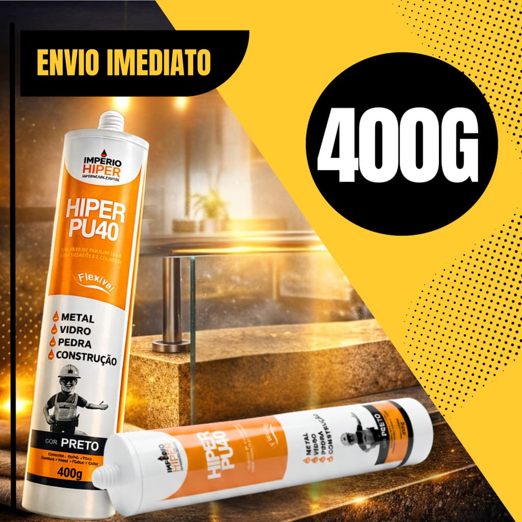 Adesivo Cola Fixa Cuba Pu 40 Inox Mármores Granitos Vedação - Branco/Cinza/Preto