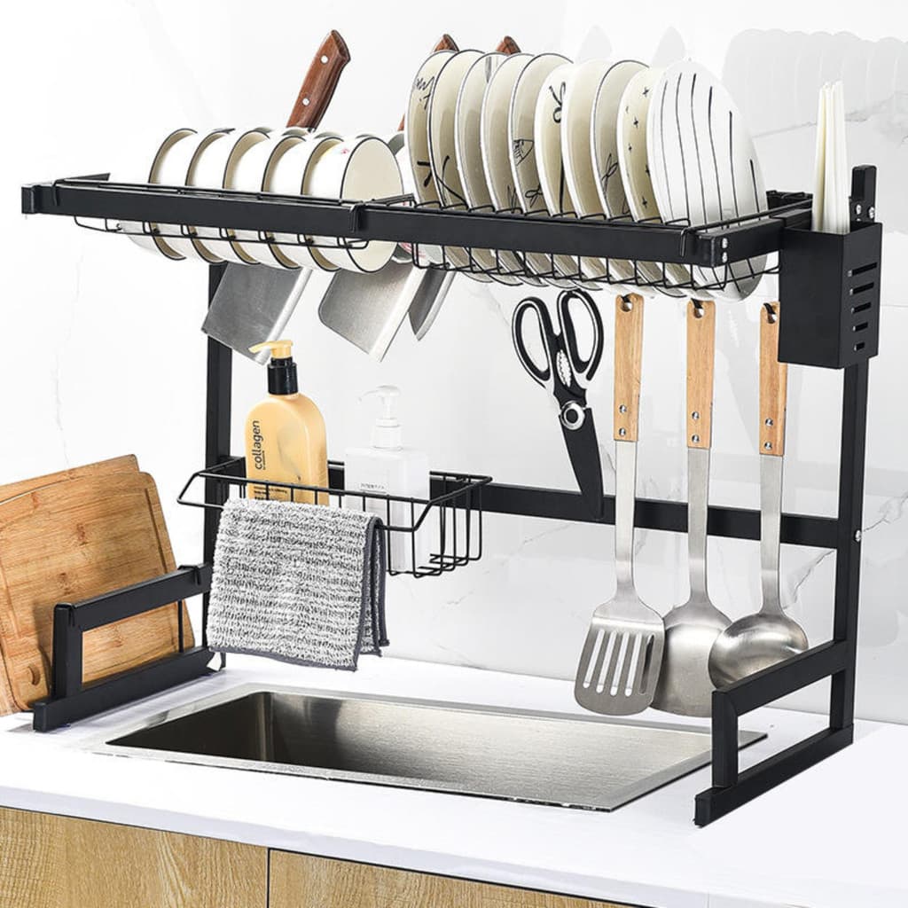 Escorredor de Louça Suspenso Cozinha Rack Aço Inox 65cm