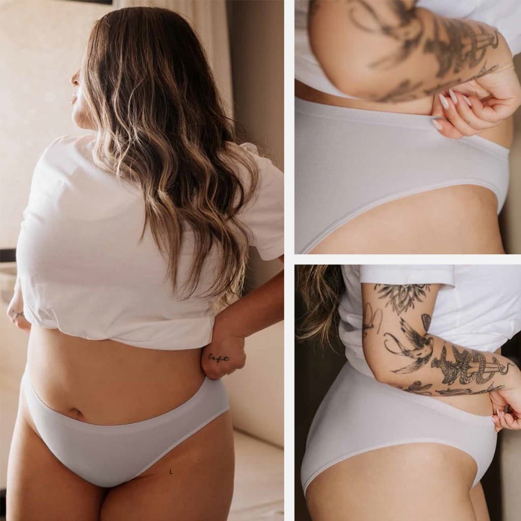 Kit 6 Calcinhas Algodão Biquini Feminina Anatômica Seamless com Lateral Fina Diversas Cores Hoahi