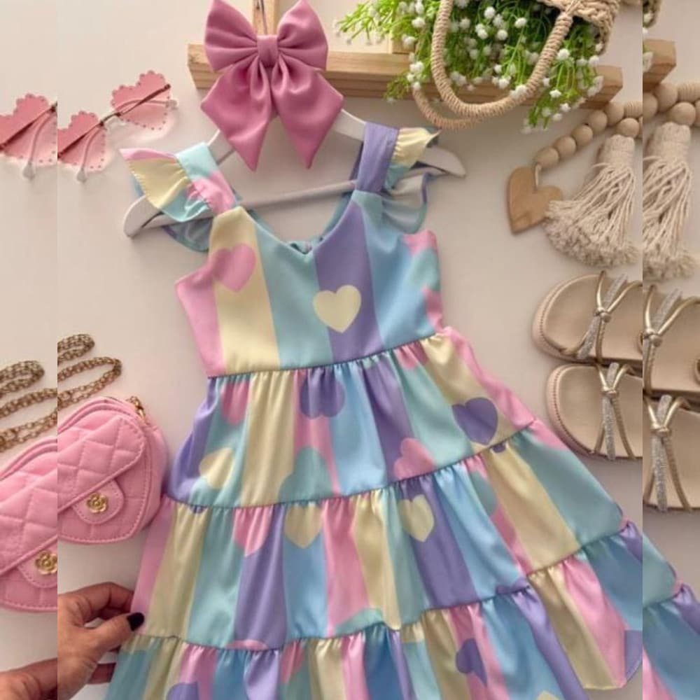 Vestido Infantil Luxo Premium verão Menina