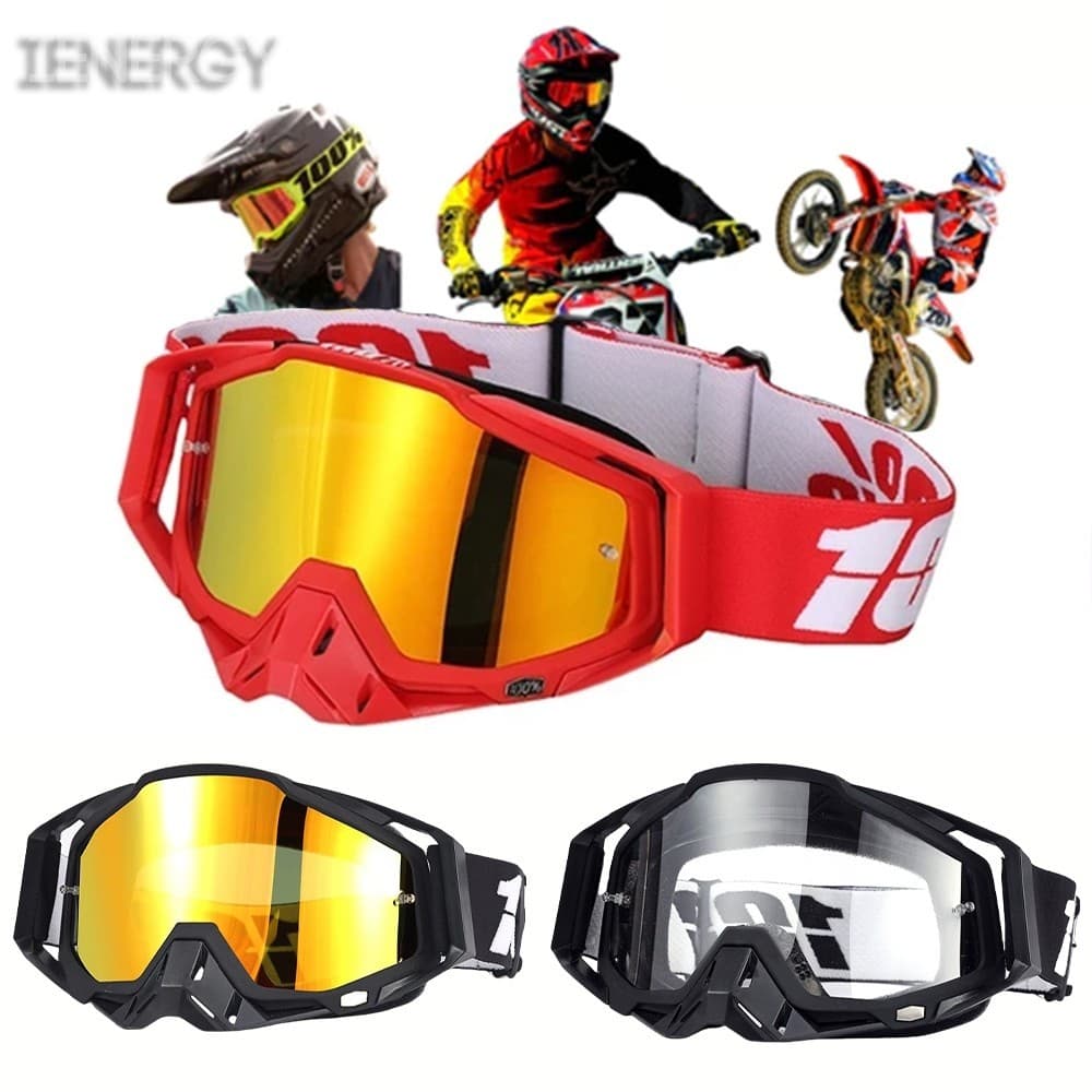 Óculos De Proteção Para 100 Motocross E Para-brisa Off-road vermelho/Preto/branco Style