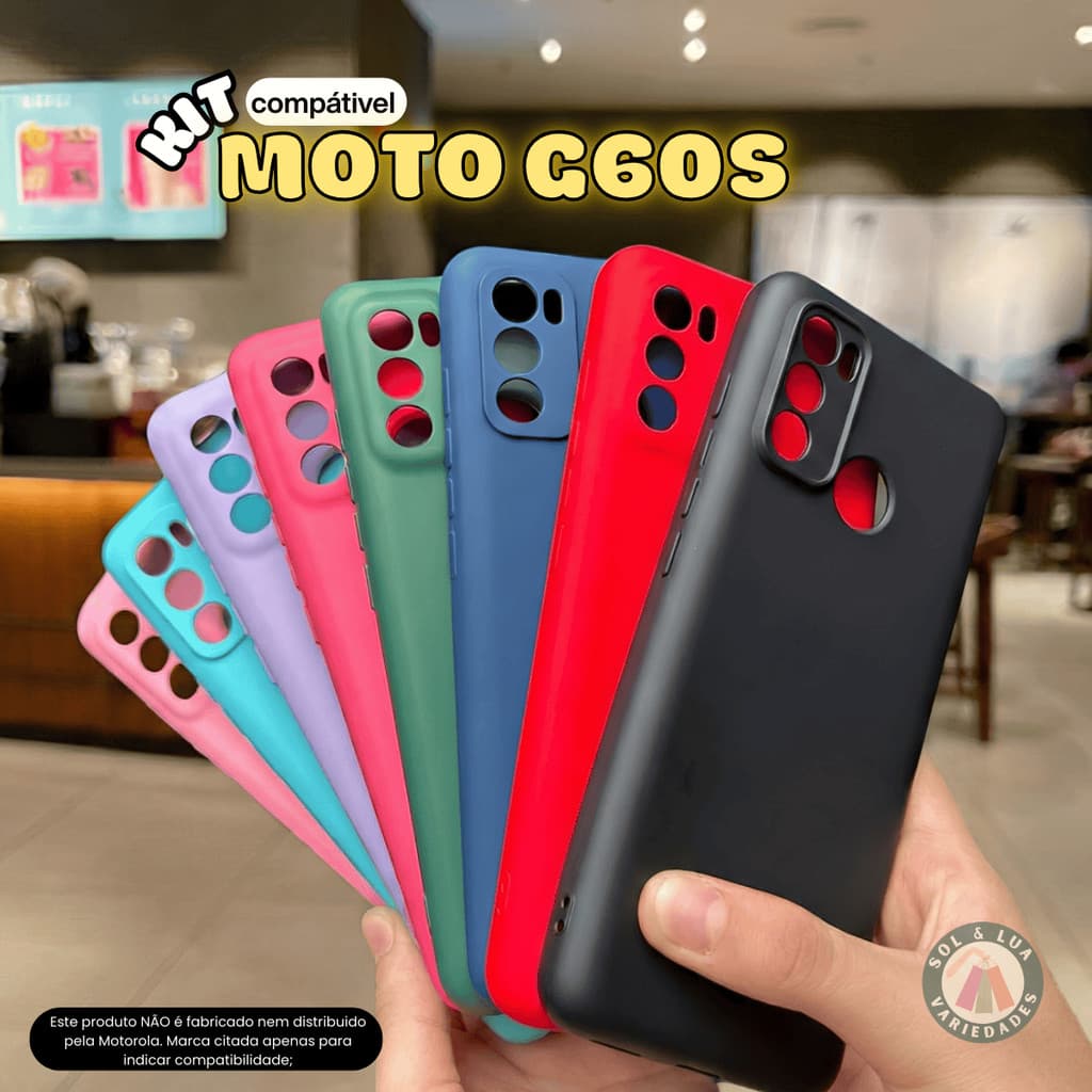 Kit Capa Capinha compatível com Moto G60s + Película 3D Cerâmica Privacidade