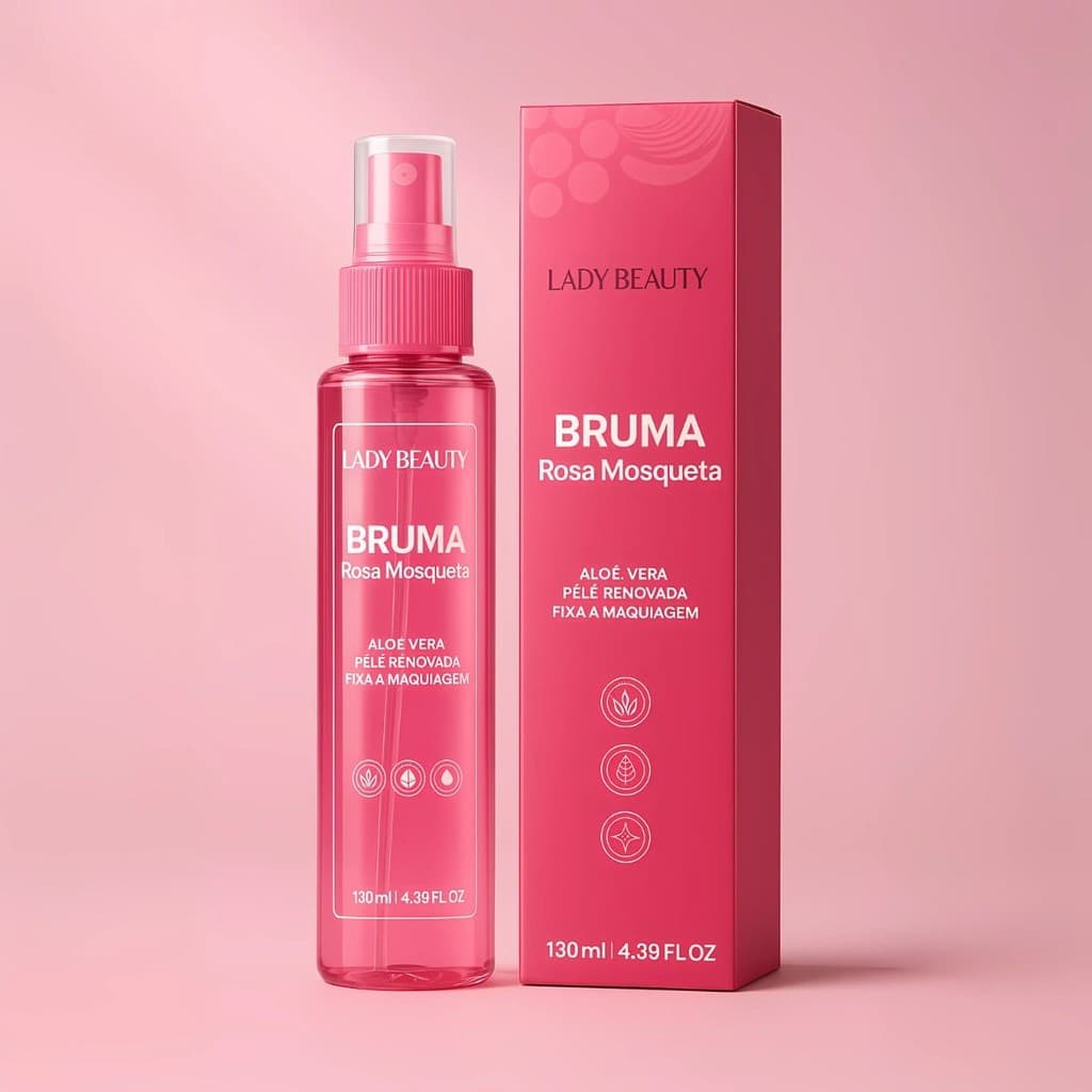 Lady Beauty Bruma Rosa Mosqueta 130ml – Fixação, Hidratação e Glow Natural