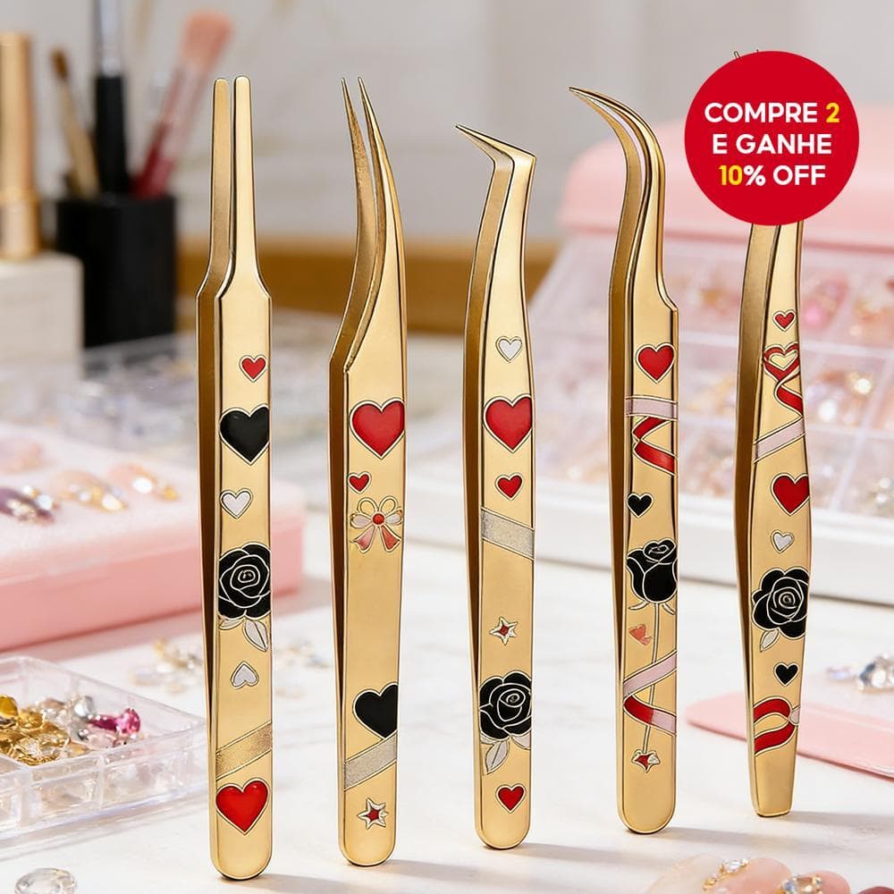 Conjunto De Pinças De Cílios De Aço Inoxidável Dream Lover-Aplicadores De Precisão Profissionais Para Extensões De Volum
